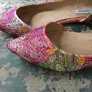 Steve Madden Jeweled Floral D’orsay Flats